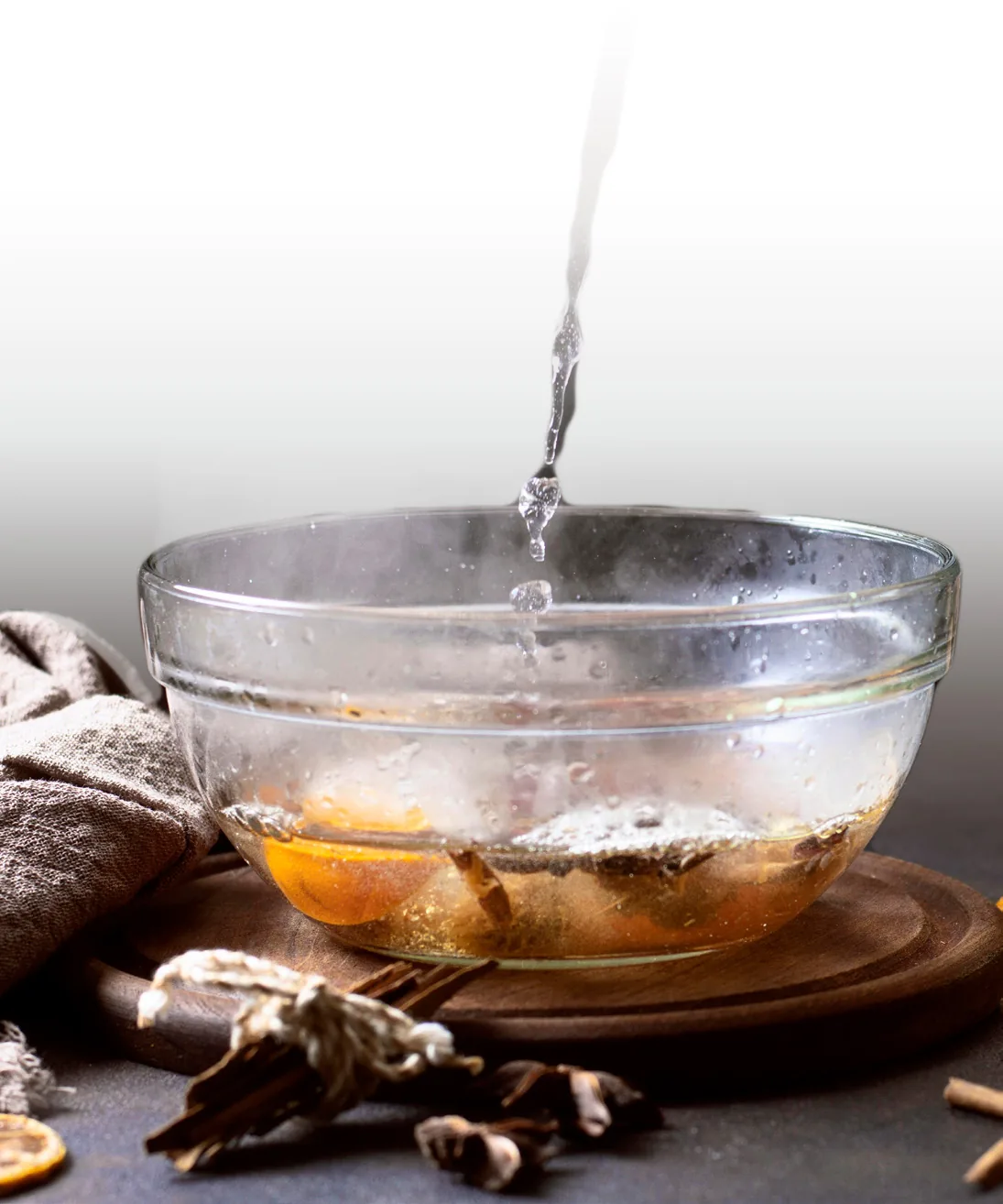 Steaming glass brew